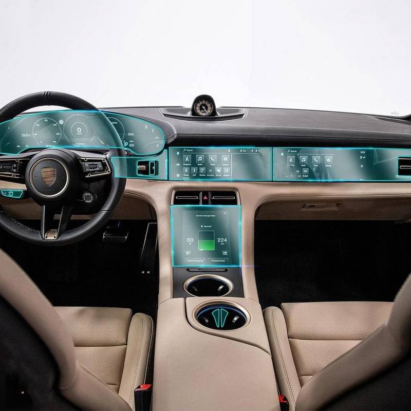 LQUNGE Auto Mittelkonsole Armaturenbrett TPU Schutzfolie für Porsche Taycan 2020 von LQUNGE