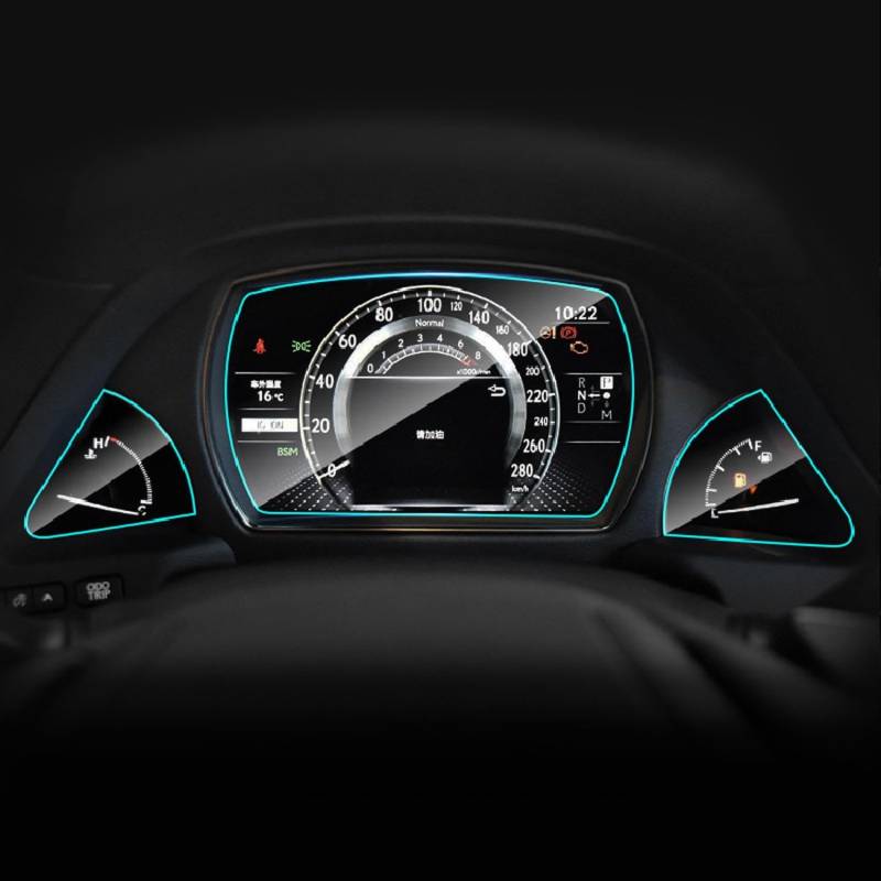 LQUNGE Kfz-Aufkleber für Lexus LS500 LS500h 2017–2020 Armaturenbrett Instrumentententafel, Displayschutzfolie von LQUNGE