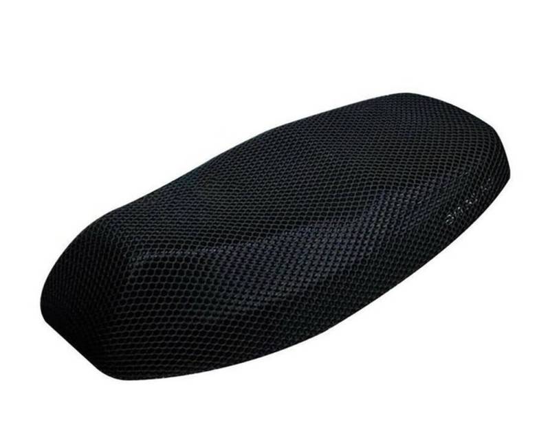 Atmungsaktive Motorrad-Sitzbezüge, Polyester, 3D-Spacer-Mesh, Motorrad, schwarzes Anti-Rutsch-Kissen, Zubehör von LQXGEWPMF