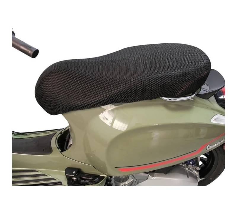 Nylon-Sitzkissen für Beifahrer und Fahrer für Vespa Primavera Sprint LX GTS GTV Motorrad-Sitzbezug aus atmungsaktivem 3D-Netzgewebe von LQXGEWPMF