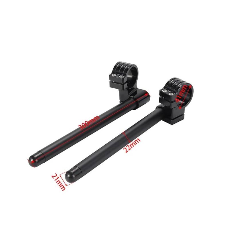 Riser für Lenker 2 STÜCKE Motorrad Erhöhte Lenker 41mm Einstellbare Lenker Clip-Ons Gabel 7/8 "22mm Lenker Riser Clamp Für Ha&rley von LQXGEWPMF