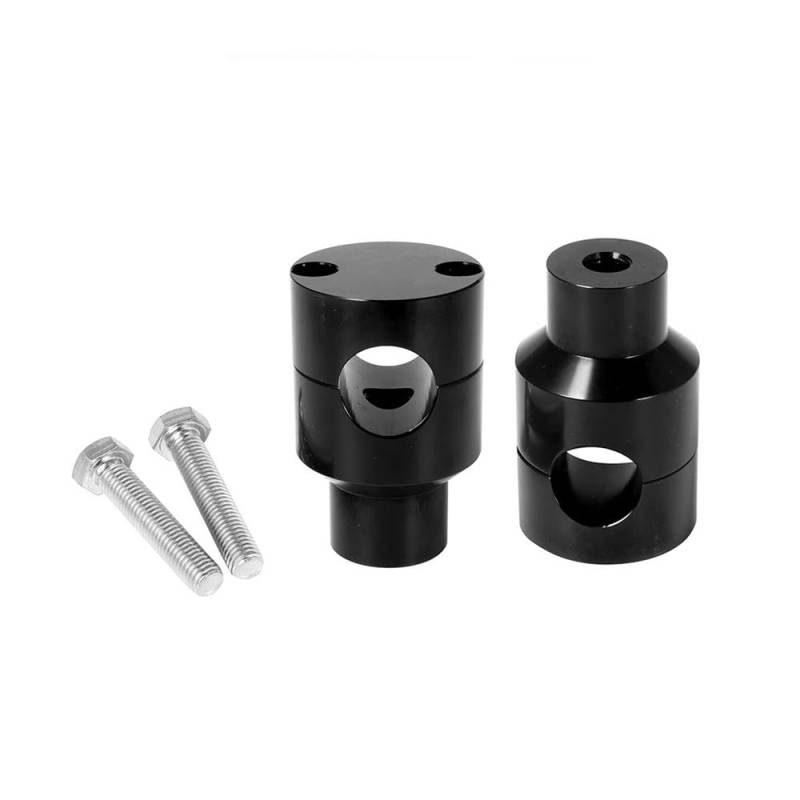 Riser für Lenker 22MM 25MM Motorrad Lenker Riser Up Halterung Clamp Kit Für 1'' 7/8 "Lenker Universal Schwarz/Chrom Für Ha&rley Für Ho&nda von LQXGEWPMF