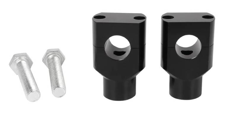 Riser für Lenker 2X Motorrad 7/8 "1" Lenker Riser Clamp Aluminium Für Ha&rley Custom Springer Bobber Chopper 22mm 25mm Griff Bar Schwarz/Chrom von LQXGEWPMF