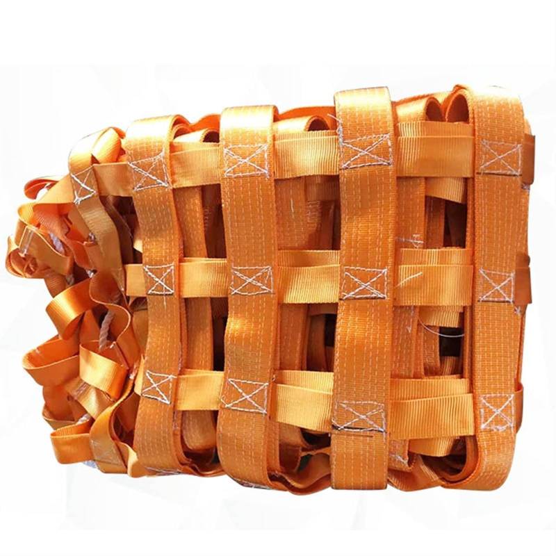 LRFNKCT Netz,Frachtnetz, Frachthebenetze - Polyester-Frachthebenetz, Kinderspielplatz-Schutznetz, Hängende Hebenetzgurte, Ziegelzement-Spezialhebenetz, Anpassbar, Orange(1.5 X 1.5M/Mesh 10cm/Load 2t) von LRFNKCT