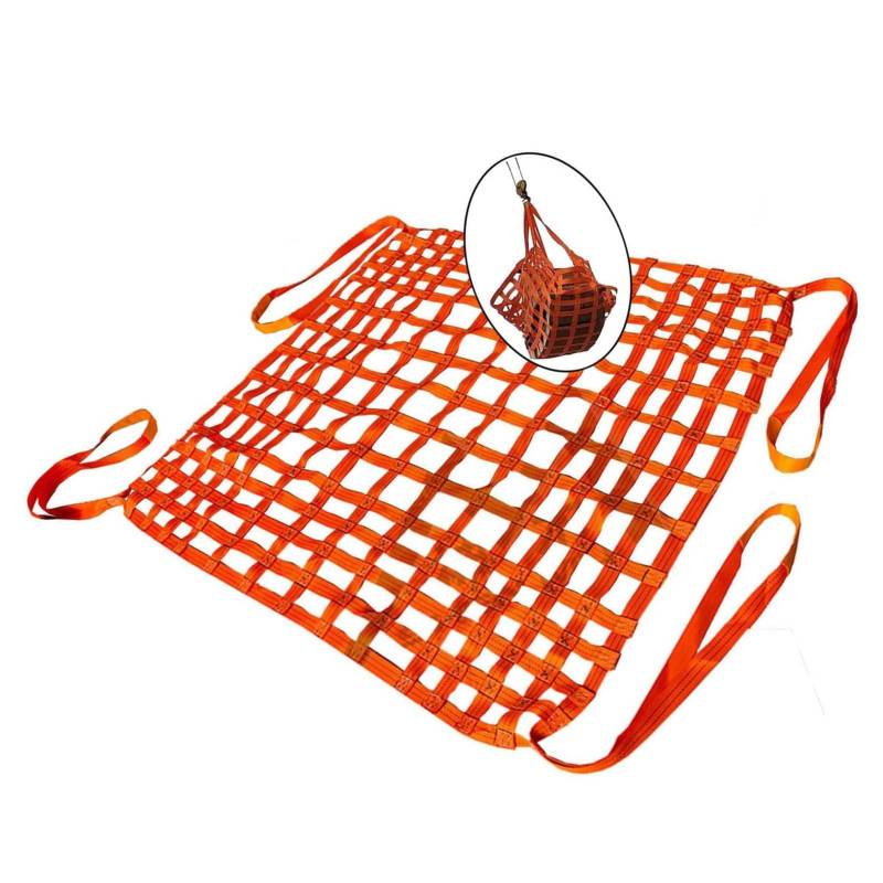 Netz,Frachtnetz, Elastisches Ladungsnetz - Polyester-Ladungshebenetz, Ladungshängenetz, LKW-/Anhänger-/Ladungsnetz, Starke, tragende Materialhandhabungsgurte, Hochleistungs-Traggurt for Heben und Schl von LRFNKCT