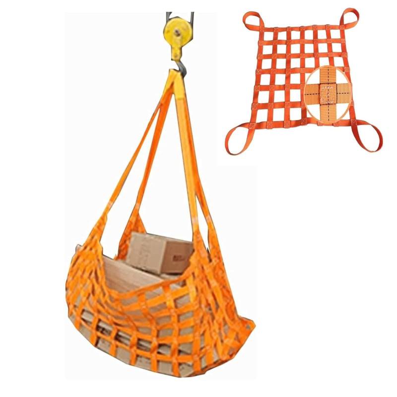 Netz,Frachtnetz, Frachthebenetz - Polyester-Frachthebenetz, Sicherheitsschutznetz, Bungee-Frachtnetz, for Hafen, Fracht, Baumaterial-Handhabungsgurte,(4 X 4M/Mesh 15cm/Load 2.5t) von LRFNKCT
