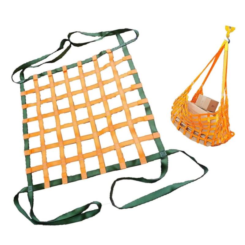 Netz,Frachtnetz, Frachthebenetz - Sicherheitsschutznetz, Polyester-Frachthebenetz, Bungee-Frachtnetz, for Hafen, Fracht, Baumaterial-Handhabungsgurte,(4 X 4M/Mesh 20cm/Load 3.5t) von LRFNKCT