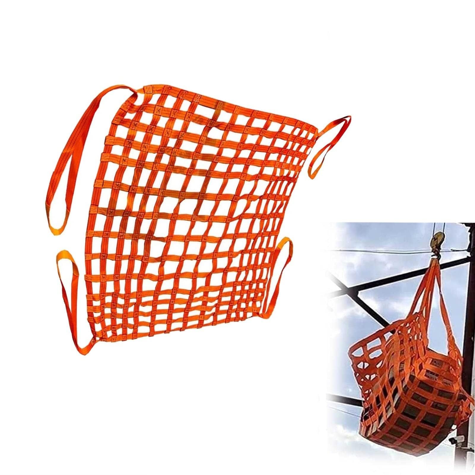 Netz,Frachtnetz, Frachthebenetz - Sicherheitsschutznetz, Polyester-Frachthebenetz, Bungee-Frachtnetz, for Hafen-, Fracht- und Baumaterial-Handhabungsgurte(1.5 X 1.5M/Mesh 10cm/Load 1t) von LRFNKCT