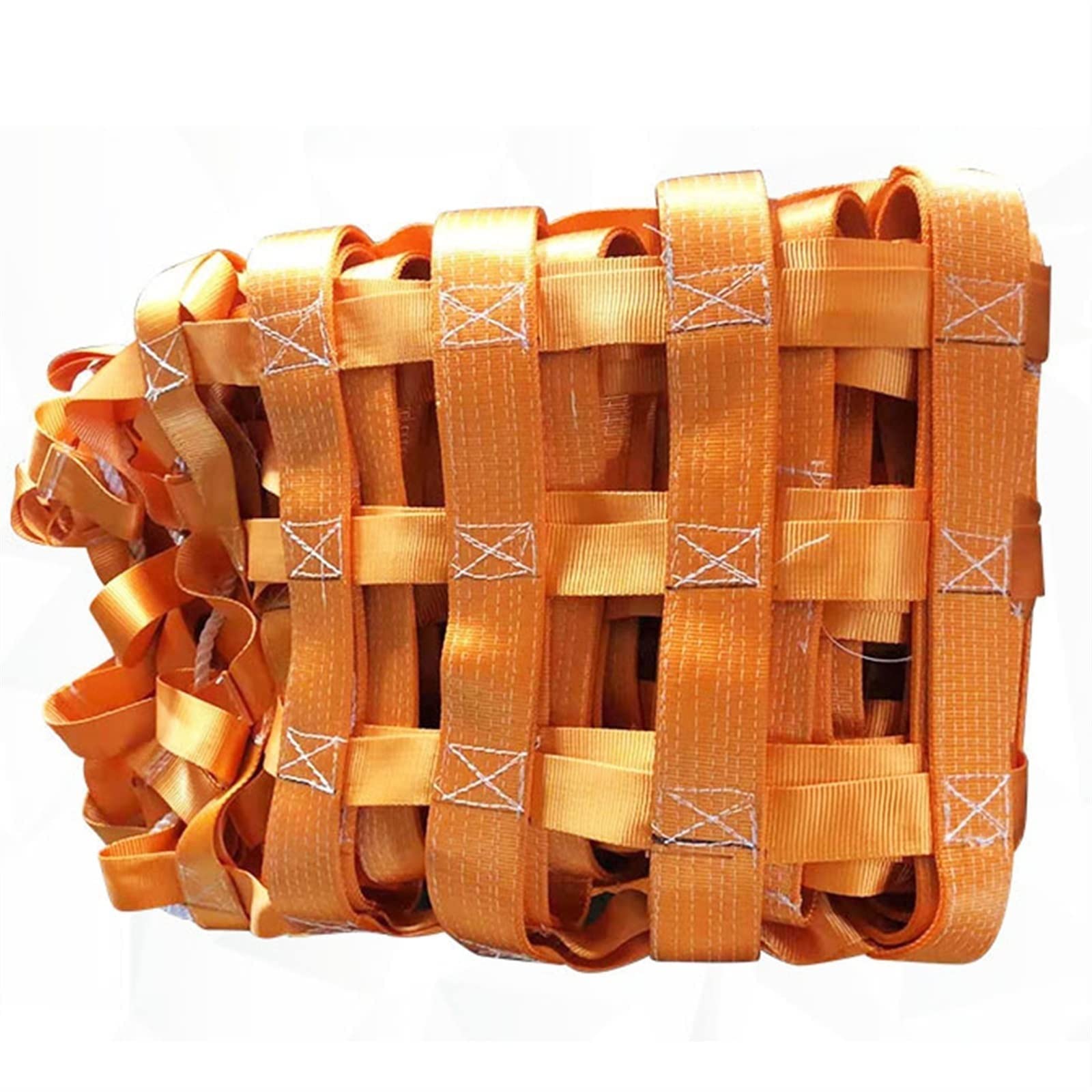 Netz,Frachtnetz, Frachthebenetze - Polyester-Frachthebenetz, Kinderspielplatz-Schutznetz, Hängende Hebenetzgurte, Ziegelzement-Spezialhebenetz, Anpassbar, Orange(1.5 X 1.5M/Mesh 10cm/Load 2.5t) von LRFNKCT