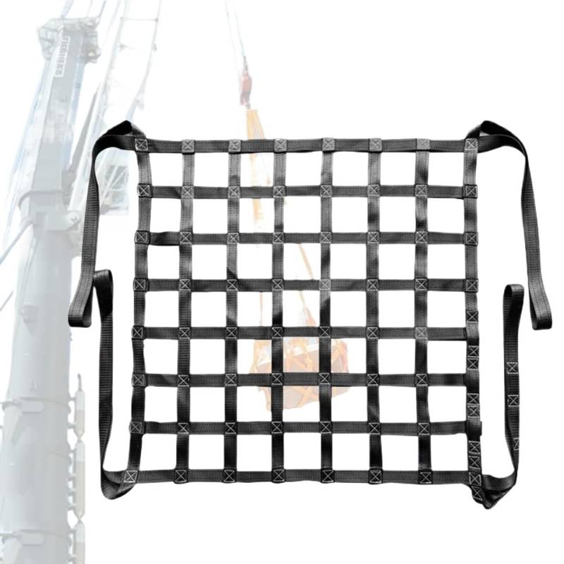 Netz,Frachtnetz, Kranpaletten-Frachtnetz - Hebenetz for schwere Gegenstände, reißfestes Seil-Hebenetz, hängendes Hebe-Frachtnetz, Hebenetz for Baustellen(1.5 X 1.5M/Mesh 10cm/Load 2.5t) von LRFNKCT