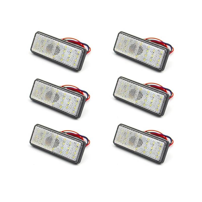 Stop Rücklicht 2x/4x/6x 12V Rot Gelb Weiß Rechteck Universal LKW L- Motorrad L- Blinker Reflektor rücklicht Brems Stop Lichter von LRPXHATQ