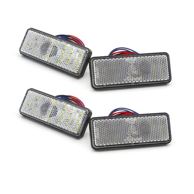 Stop Rücklicht 2x/4x/6x 12V Rot Gelb Weiß Rechteck Universal LKW L- Motorrad L- Blinker Reflektor rücklicht Brems Stop Lichter von LRPXHATQ