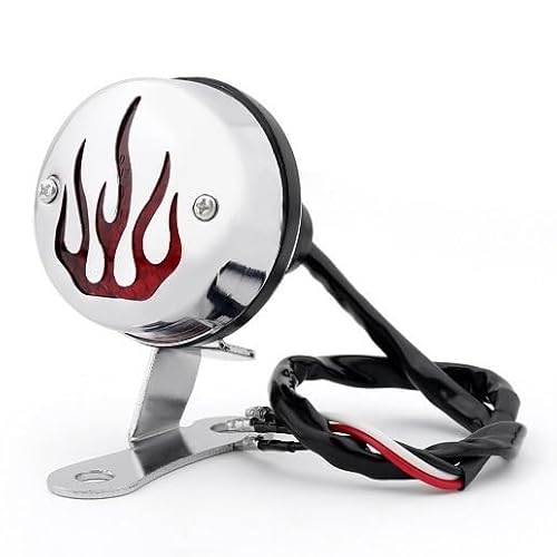 Stop Rücklicht Für Bobber Red Flame Fire Heckfender Rücklicht Bremslicht Motorrad Rücklicht von LRPXHATQ