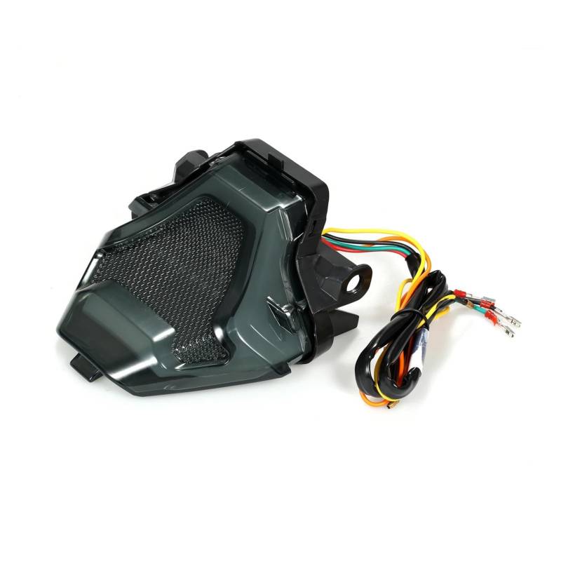 Stop Rücklicht Motorrad-Bremslicht-Rücklicht mit L-Blinkern, RGB-APP + EIN schwarzes 2-poliges Blinker-Blinkrelais für Yam&aha YZF R3 R25 MT07 von LRPXHATQ