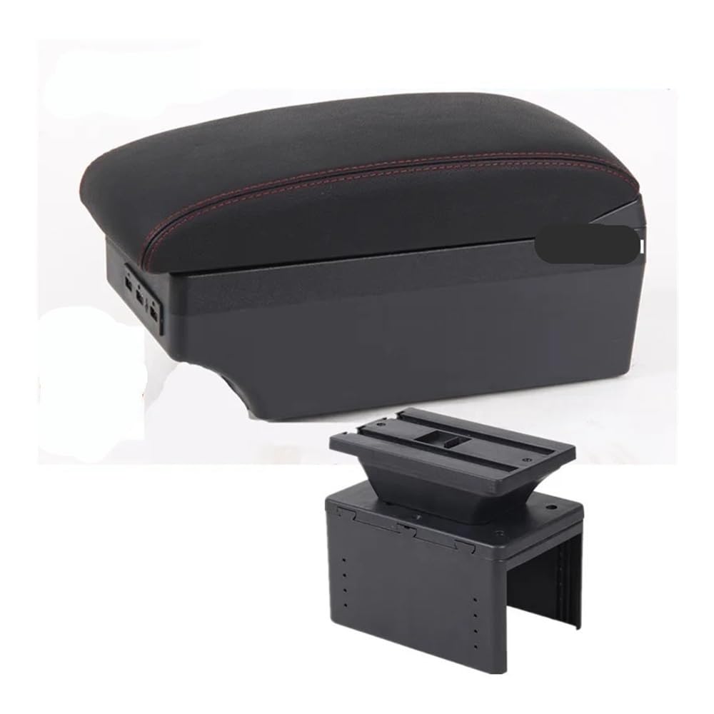 Auto Mittelkonsole Armlehne Für A4 Für A3 Für A2 Armlehne Fall Zentrale Konsole Lagerung Box Mittelkonsole Lagerung Box Armlehne(C1 red line 7USB) von LRSJJ