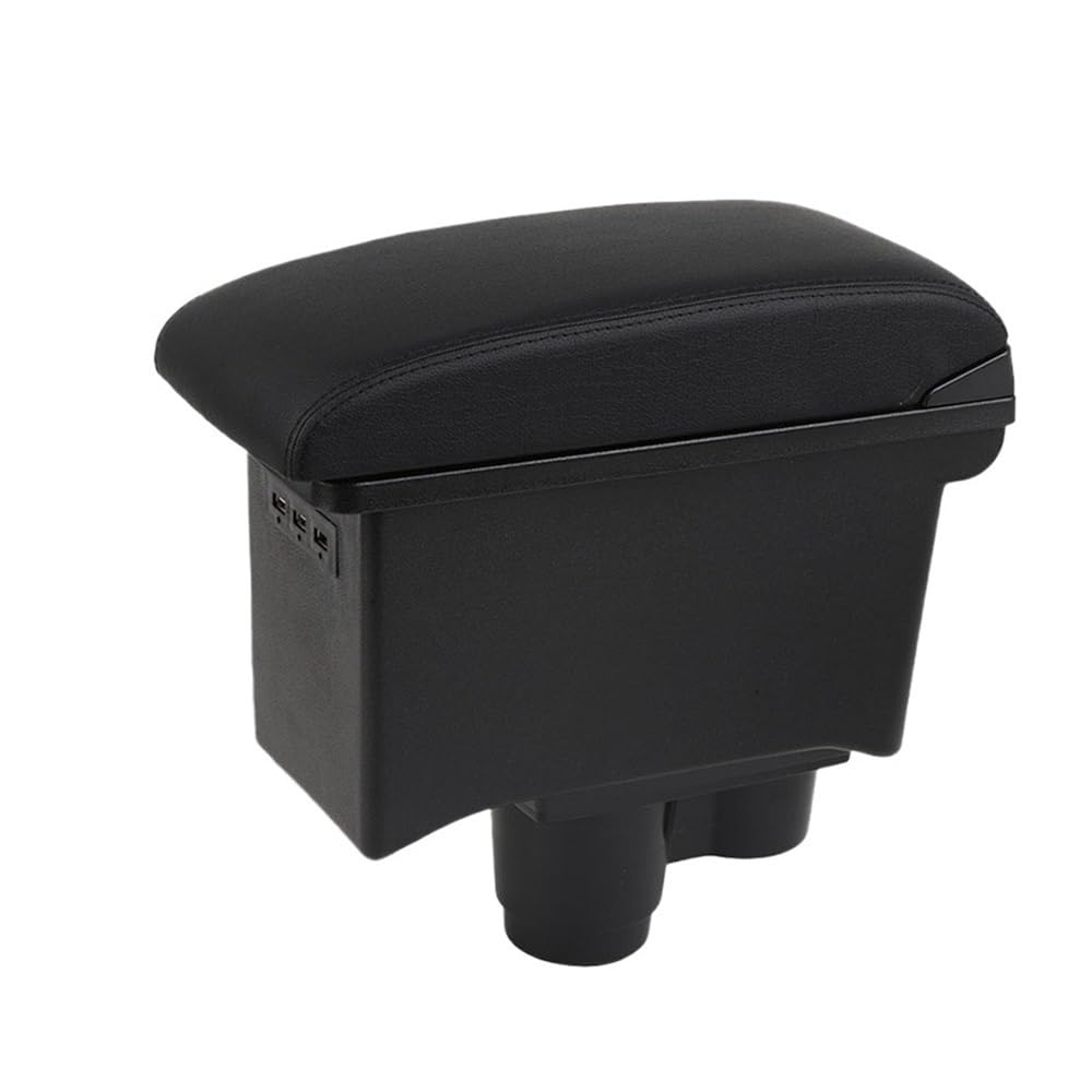 Auto Mittelkonsole Armlehne Für Duster 2019-2022 Armlehne Auto Armlehne Box Center Console Storage Box Dekoration Zubehör(A2 Black line 7USB) von LRSJJ