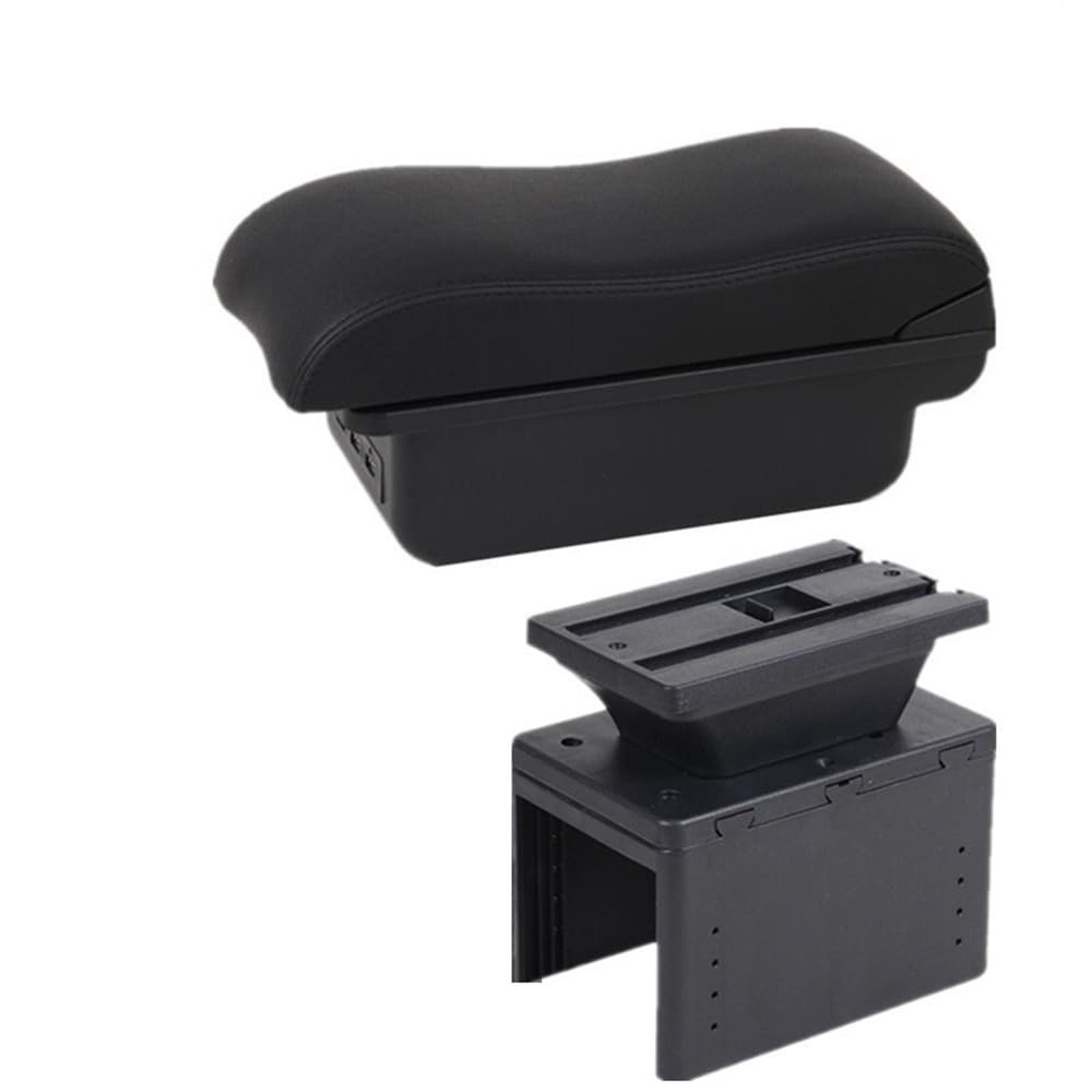 Auto Mittelkonsole Armlehne Für Fita 500L lehnenbox Auto lehnenbox Mittelkonsole Aufbewahrungsbox Mittelkonsole Aufbewahrungsbox Autozubehör(B2 Black line 3USB) von LRSJJ