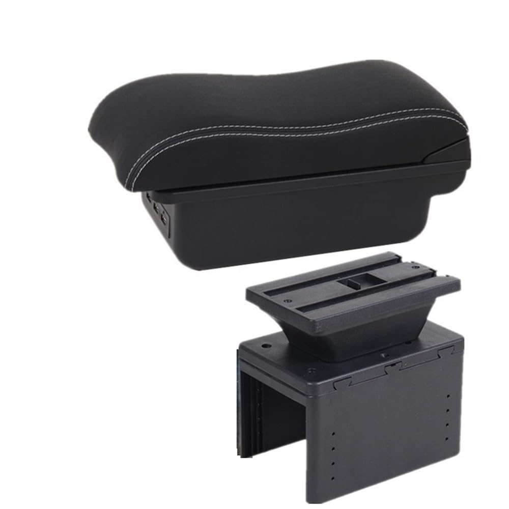Auto Mittelkonsole Armlehne Für Fita 500L lehnenbox Auto lehnenbox Mittelkonsole Aufbewahrungsbox Mittelkonsole Aufbewahrungsbox Autozubehör(B2 white line 3USB) von LRSJJ