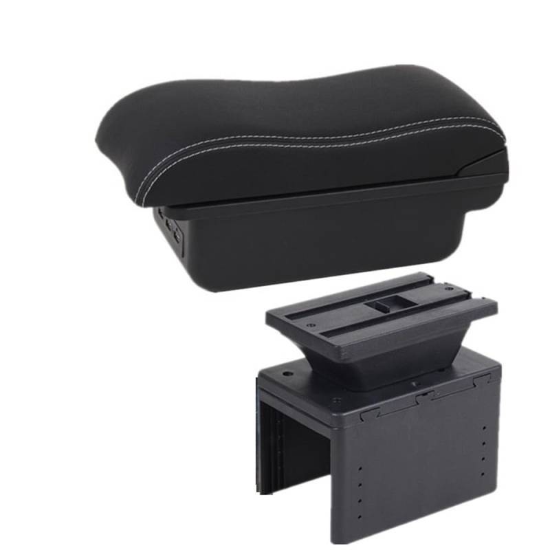 Auto Mittelkonsole Armlehne Für Fita 500L lehnenbox Auto lehnenbox Mittelkonsole Aufbewahrungsbox Mittelkonsole Aufbewahrungsbox Autozubehör(B2 white line 3USB) von LRSJJ