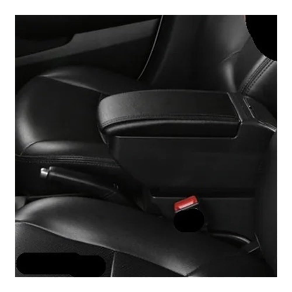 Auto Mittelkonsole Armlehne Für Fj Für Cruiser Armlehne Box Erhöhen Doppel Schicht Central Store Inhalt Tasse Halter Aschenbecher Zubehör(H All Black 4 USB) von LRSJJ