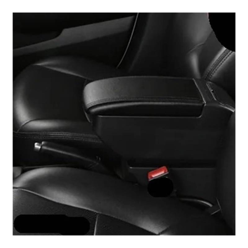 Auto Mittelkonsole Armlehne Für Fj Für Cruiser Armlehne Box Erhöhen Doppel Schicht Central Store Inhalt Tasse Halter Aschenbecher Zubehör(H All Black 4 USB) von LRSJJ