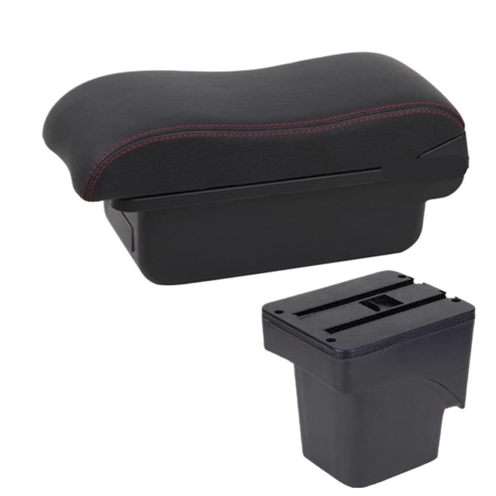 Auto Mittelkonsole Armlehne Für Focus 2 Mk2 2005-2011 Armlehnenbox Auto Armlehnenbox Aufbewahrungsbox Autozubehör Mittelkonsolenarmlehne(A1 red line No USB) von LRSJJ