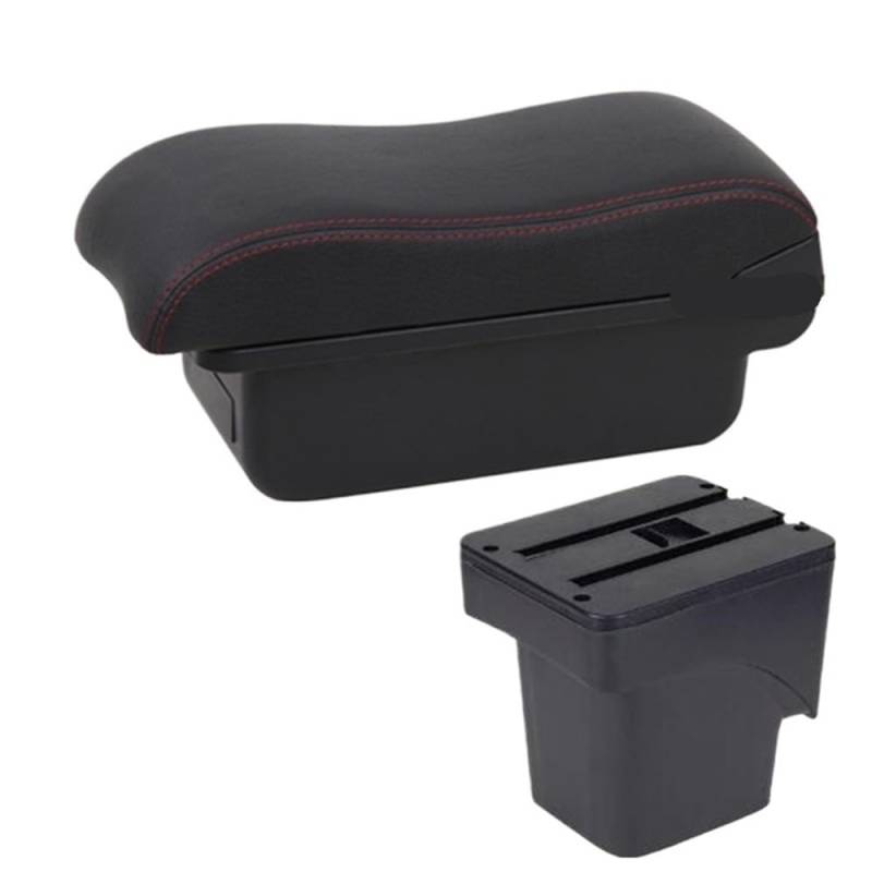 Auto Mittelkonsole Armlehne Für Focus 2 Mk2 2005-2011 Armlehnenbox Auto Armlehnenbox Aufbewahrungsbox Autozubehör Mittelkonsolenarmlehne(A1 red line No USB) von LRSJJ