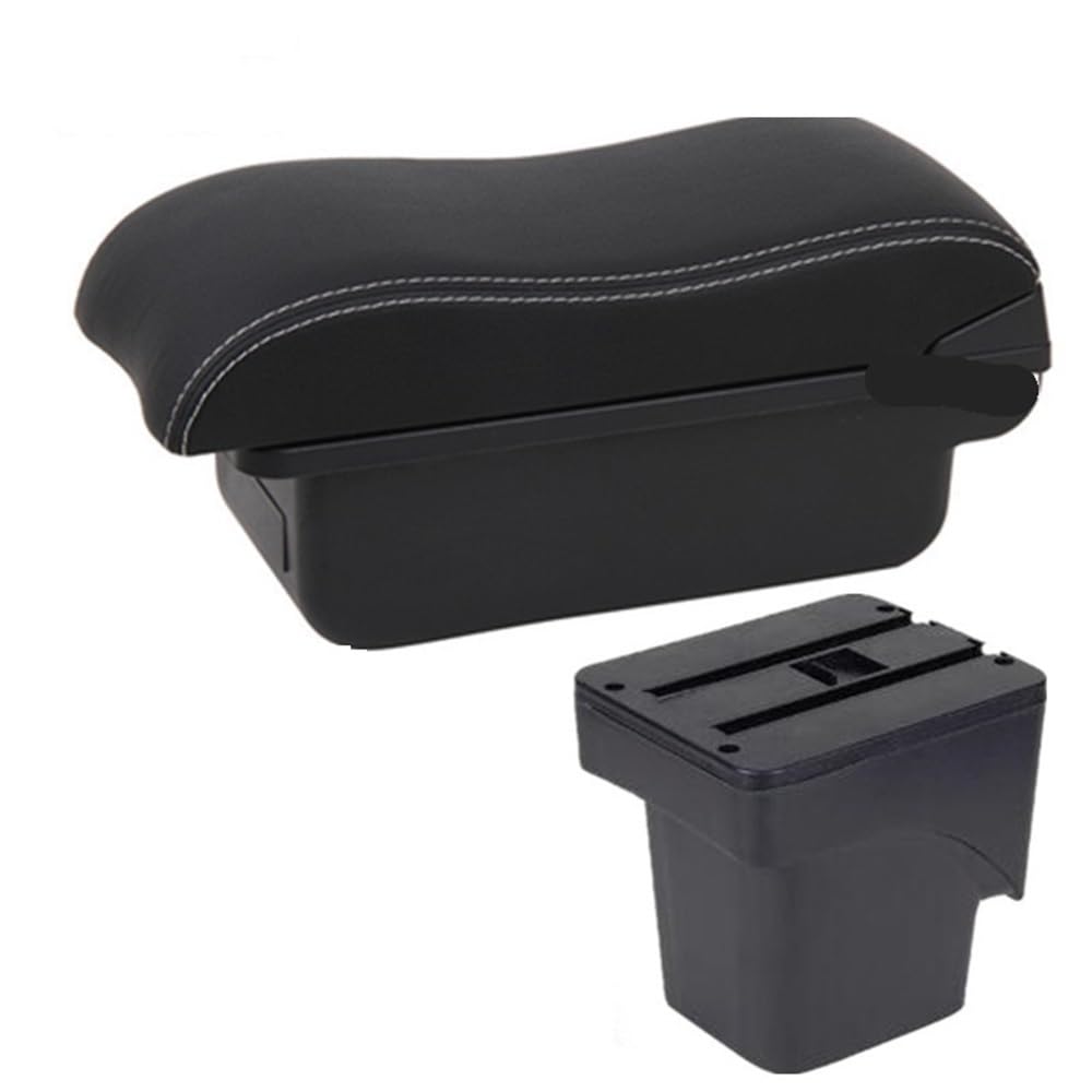Auto Mittelkonsole Armlehne Für Focus 2 Mk2 2005-2011 Armlehnenbox Auto Armlehnenbox Aufbewahrungsbox Autozubehör Mittelkonsolenarmlehne(A3 white line No USB) von LRSJJ