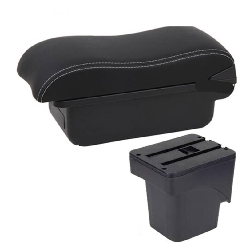 Auto Mittelkonsole Armlehne Für Focus 2 Mk2 2005-2011 Armlehnenbox Auto Armlehnenbox Aufbewahrungsbox Autozubehör Mittelkonsolenarmlehne(A3 white line No USB) von LRSJJ