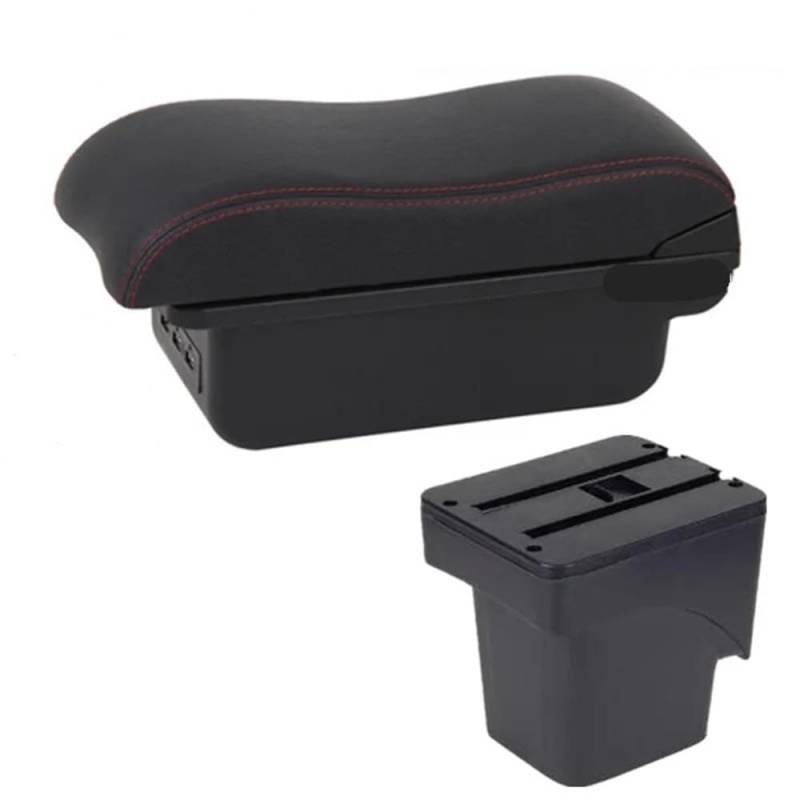 Auto Mittelkonsole Armlehne Für Focus 2 Mk2 2005-2011 Armlehnenbox Auto Armlehnenbox Aufbewahrungsbox Autozubehör Mittelkonsolenarmlehne(B1 red line 3USB) von LRSJJ