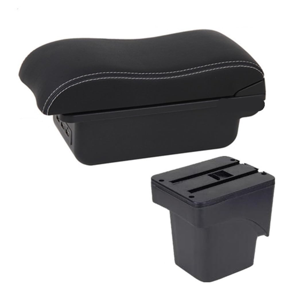 Auto Mittelkonsole Armlehne Für Focus 2 Mk2 2005-2011 Armlehnenbox Auto Armlehnenbox Aufbewahrungsbox Autozubehör Mittelkonsolenarmlehne(B3 white line 3USB) von LRSJJ