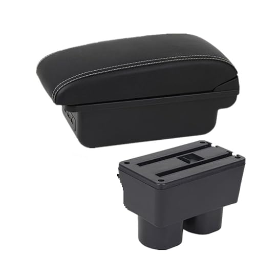 Auto Mittelkonsole Armlehne Für RUSH Für Avanza Für Rush lehne Box Auto lehne Lagerung Box Interior Center Konsole lehne Box Auto Zubehör(B white line 3USB) von LRSJJ