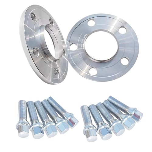 Auto Rad Distanzscheiben 2 Stück 10 Mm 5 X 112 66,6 Bohrung Naben-Radabstandshalter Mit Verlängerten Radschrauben Schrauben M14 X 1,25 Kegeltyp Für M8 Für M5 Für Z4 Für X7(10mm black-thin) von LRSJJ