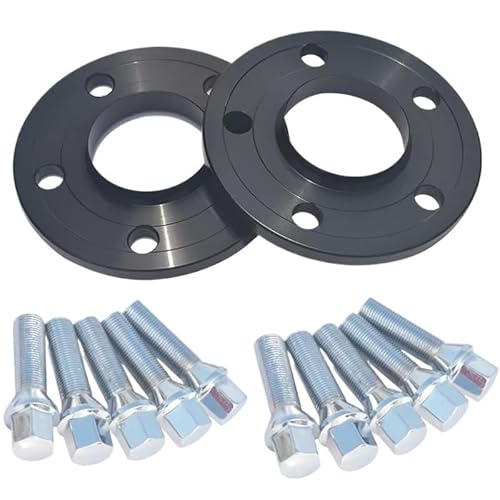 Auto Rad Distanzscheiben 2 Stück 10 Mm 5 X 112 66,6 Bohrung Naben-Radabstandshalter Mit Verlängerten Radschrauben Schrauben M14 X 1,25 Kegeltyp Für M8 Für M5 Für Z4 Für X7(10mm silver-thin) von LRSJJ