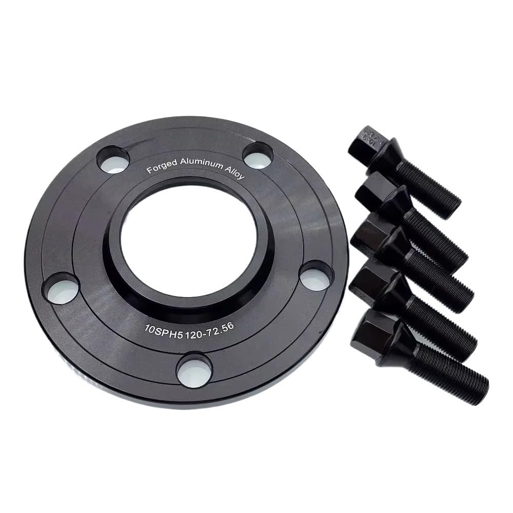 Auto Rad Distanzscheiben 2 Stück 25 Mm Spurverbreiterungen-Adapter + 10 Stück Radschrauben PCD 5 X 120 Mittelbohrung 72,56 Mm M14 X 1,5(And Cone Seat Bolts) von LRSJJ