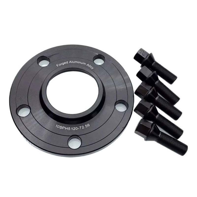 Auto Rad Distanzscheiben 2 Stück 25 Mm Spurverbreiterungen-Adapter + 10 Stück Radschrauben PCD 5 X 120 Mittelbohrung 72,56 Mm M14 X 1,5(And Cone Seat Bolts) von LRSJJ