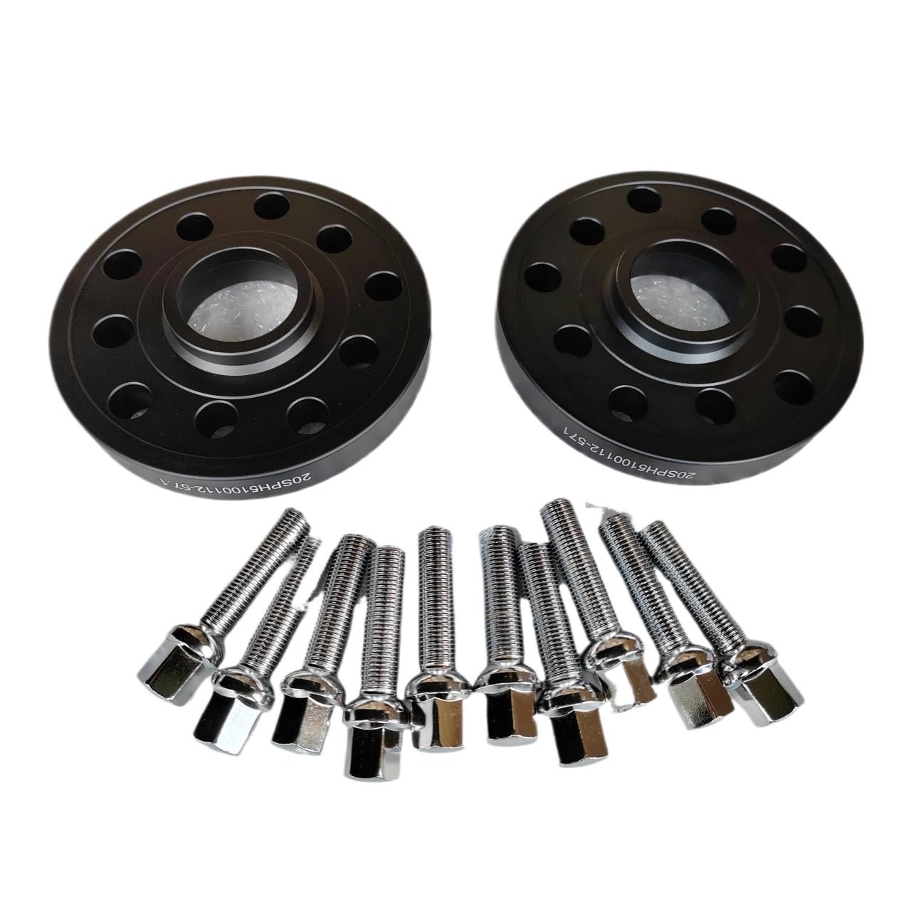 Auto Rad Distanzscheiben 20 Mm 0,8 Zoll 2 Stück 5 X 100 5 X 112 Radnaben-Distanzscheiben Mit Verlängerten Radschrauben 14 X 1,5(Black) von LRSJJ
