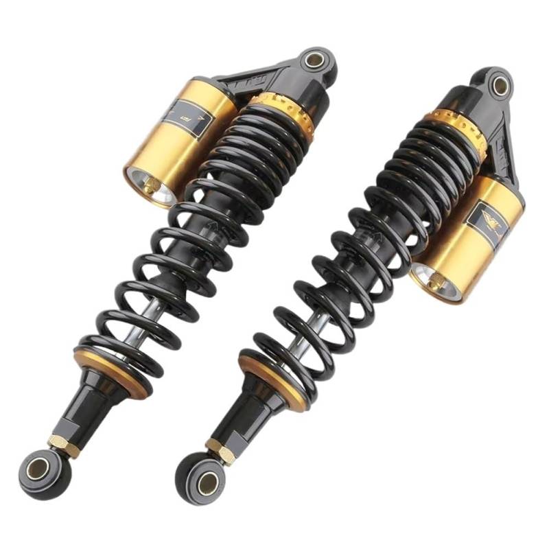Motorrad Stoßdämpfer 1 Paar 375 Mm Motorrad-Luftfederung Hinten Stoßdämpfer Absorber Für Roller Gokart Moped Quad ATV Dirt Street Bikes 150cc-750cc von LRSJJ