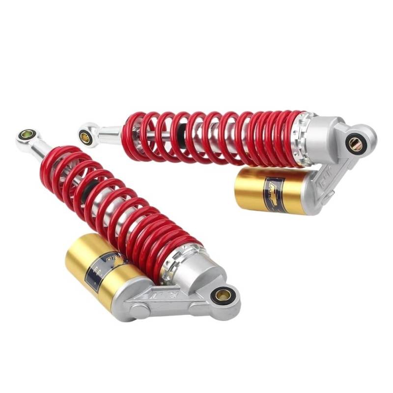 Motorrad Stoßdämpfer 1 Paar 375mm Red Air Stoßdämpfer Suspension Damp Universal Für Die Meisten Motorrad Modelle von LRSJJ