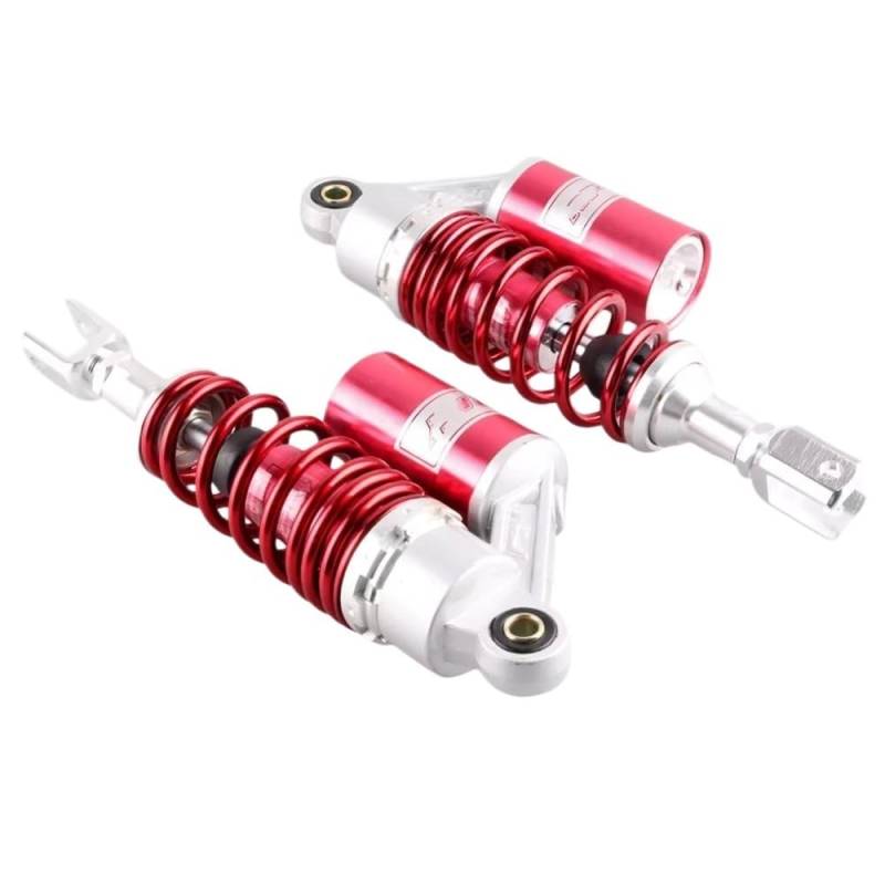 Motorrad Stoßdämpfer 280mm Motorrad Aluminium 11'' Air Stoßdämpfer Gabelkopf Roller Moped Rot 2 Stücke von LRSJJ