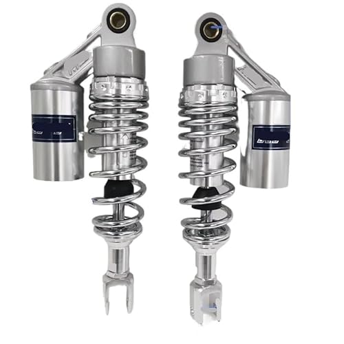 Motorrad Stoßdämpfer 8mm Frühling GAS MOTORRAD STOßDÄMPFER FÜR SUZUKI FÜR TRAIL DIRT BIKE ATV FÜR CHROM BL(295A8-20.5M10-CHROME) von LRSJJ