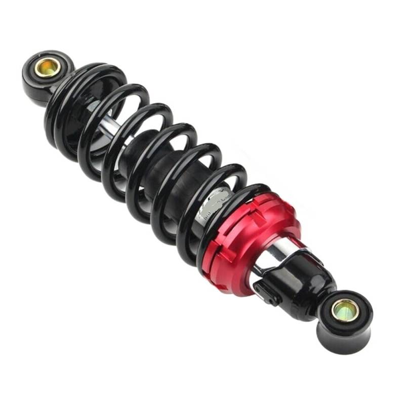 Motorrad Stoßdämpfer Motorrad Roller Hinten Stoßdämpfer Hydraulische Feder Modifizierte Teil Dirt Pit Bike ATV Quad Motocross Zubehör(Black red 260mm) von LRSJJ