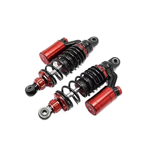 Motorrad Stoßdämpfer Universal 265MM Motorrad Hinten Frühling Dämpfer Einstellbare Öl-pneumatische Stoßdämpfer(Red) von LRSJJ