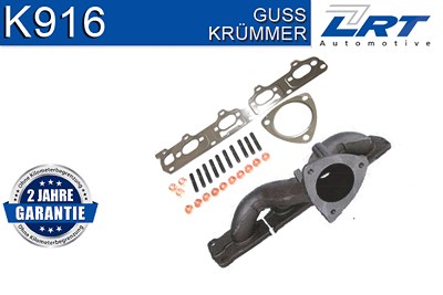 Lrt Abgaskrümmersatz mit Anbaumaterial [Hersteller-Nr. K916] für Opel von LRT