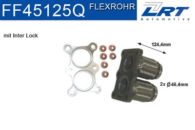 Lrt Reparaturrohr, Katalysator [Hersteller-Nr. FF45125Q] für Audi, Seat, Skoda, VW von LRT