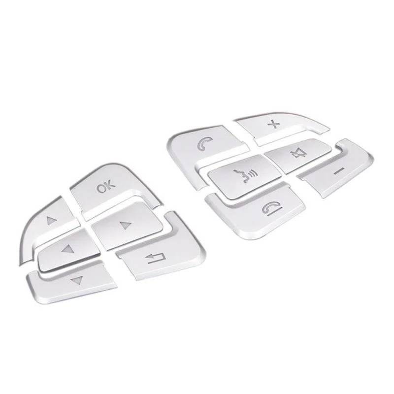 Auto ABS Chrom Lenkrad Knopfabdeckungen Zieraufkleber Für Benz ABC GLC CLA CLS GLE GLS GLK Klasse Autodekorationsteile(TYPE A) von LRTYAN