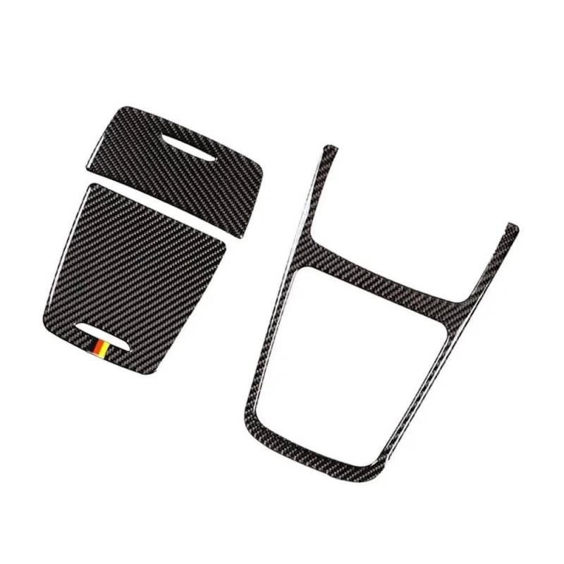 Auto Carbon Fiber Center Control Panel Zigarettenanzünder/Aufbewahrungsbox Abdeckung Aufkleber Trim Für Benz A GLA CLA Klasse 13-18 Autodekorationsteile(A-B-C with color) von LRTYAN