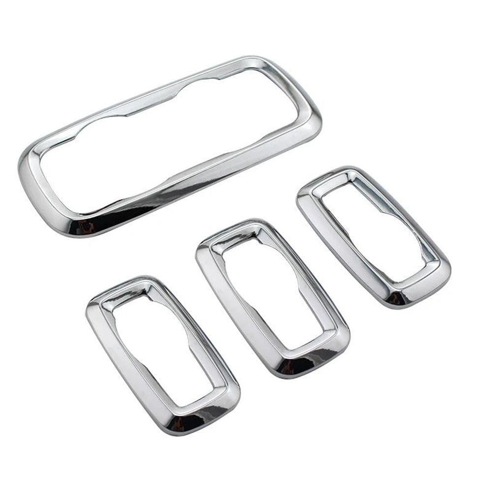 Auto Fensterheber Schalter Panel Abdeckung Trim Aufkleber Für Ford Ecosport Für Fiesta MK7 Autodekorationsteile(Silver) von LRTYAN