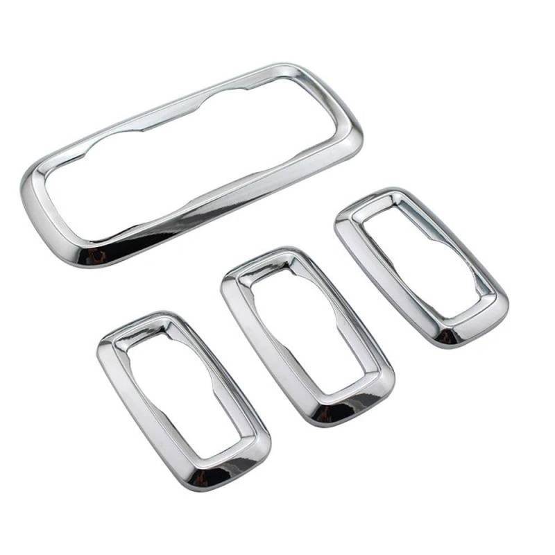 Auto Fensterheber Schalter Panel Abdeckung Trim Aufkleber Für Ford Ecosport Für Fiesta MK7 Autodekorationsteile(Silver) von LRTYAN