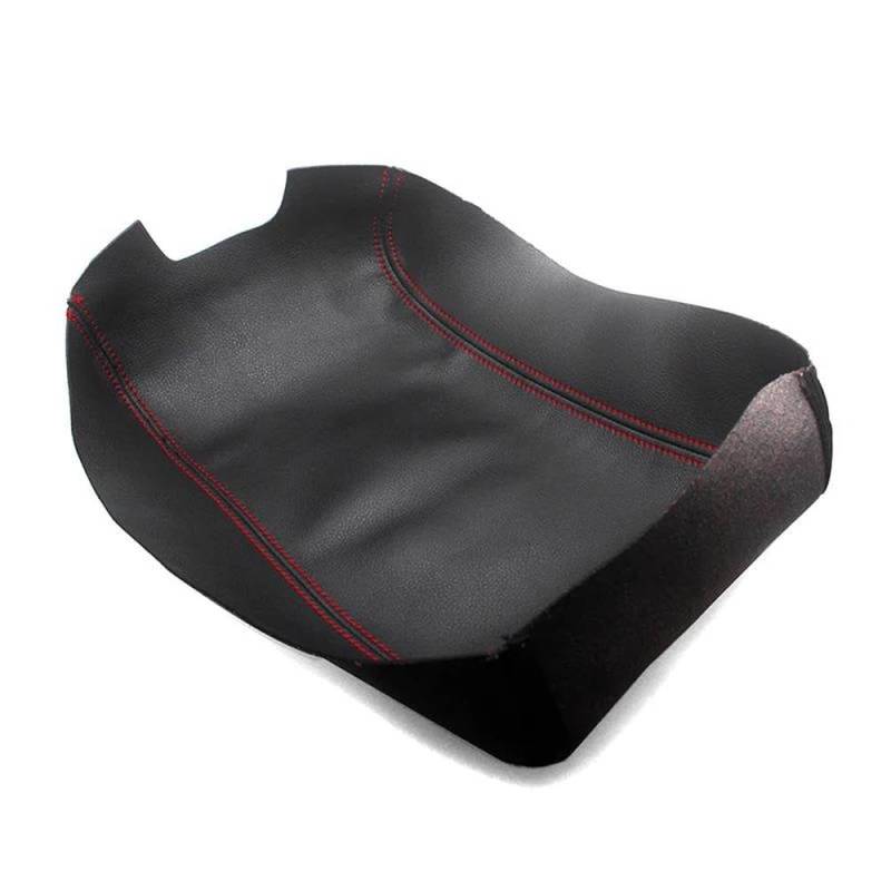 Auto Mikrofaser Leder Innen Center Armlehne Box Abdeckung Aufkleber Trim Für Toyota Camry 2012-2017 Autodekorationsteile(Black -red line) von LRTYAN